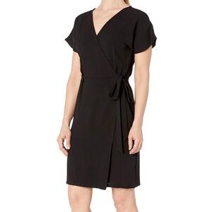 Bobeau Women’s Short Sleeve Crepe Wrap Dress
